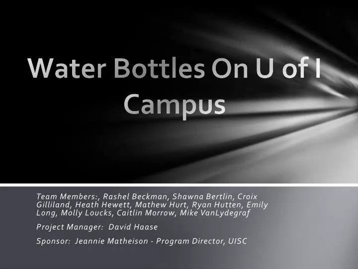 water bottles on u of i campus