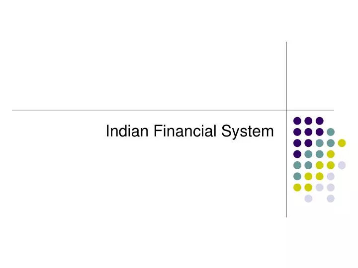indian financial system