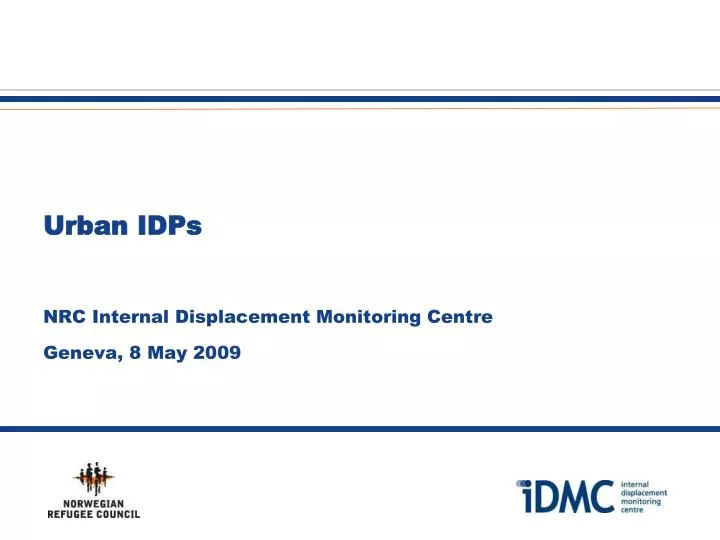 urban idps nrc internal displacement monitoring centre geneva 8 may 2009