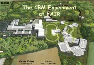 The CBM Experiment at FAIR