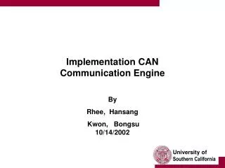 Implementation CAN Communication Engine