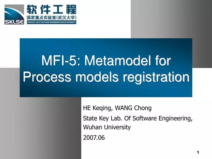 mfi 5 metamodel for process models registration