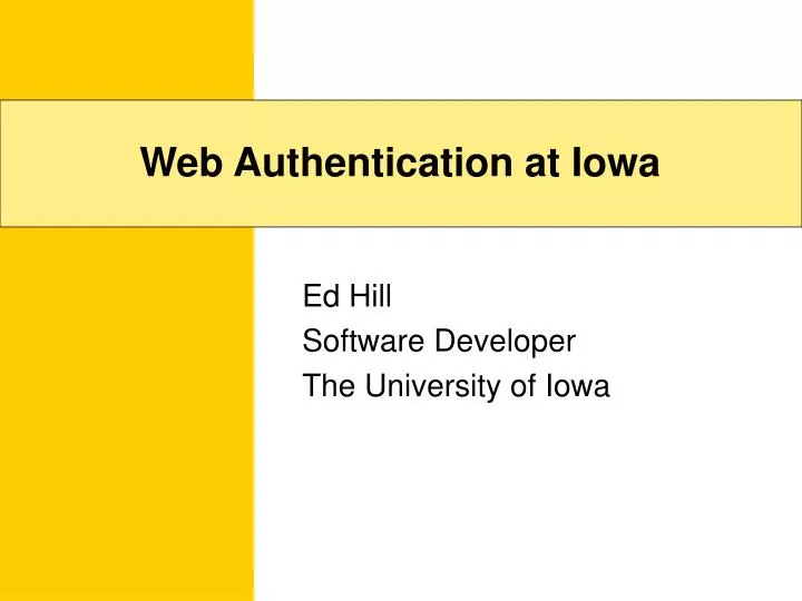 web authentication at iowa