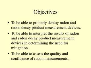 Objectives