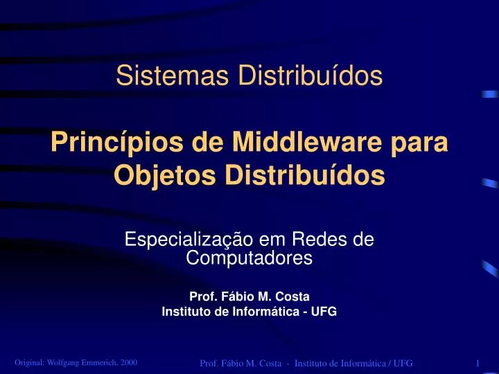 sistemas distribu dos princ pios de middleware para objetos distribu dos