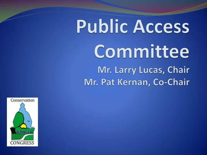 public access committee mr larry lucas chair mr pat kernan co chair