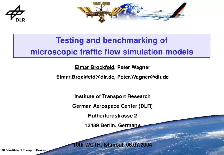 testing and benchmarking of microscopic traffic flow simulation models
