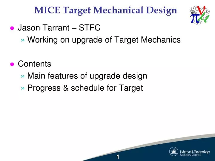 mice target mechanical design