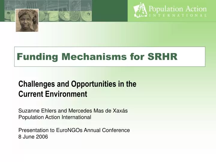 funding mechanisms for srhr
