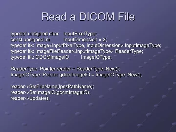 read a dicom file