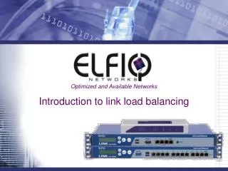 Introduction to link load balancing