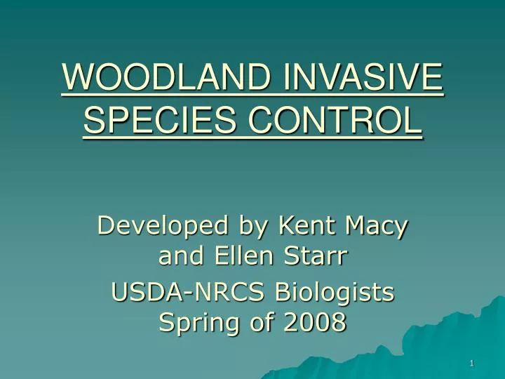 woodland invasive species control