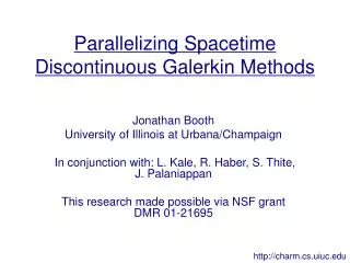 Parallelizing Spacetime Discontinuous Galerkin Methods
