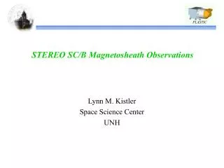 STEREO SC/B Magnetosheath Observations