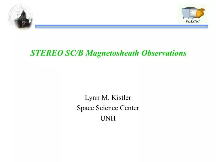 stereo sc b magnetosheath observations