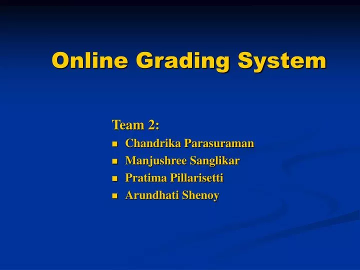 online grading system