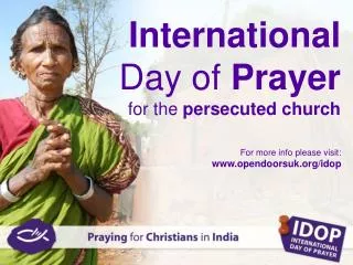 International Day of Prayer for the persecuted church