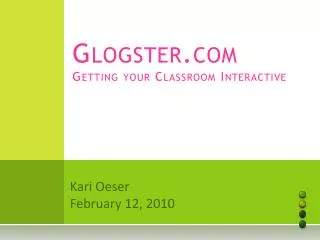 Glogster Getting your Classroom Interactive