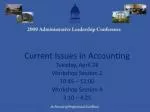 Current Issues in Accounting - slide 1