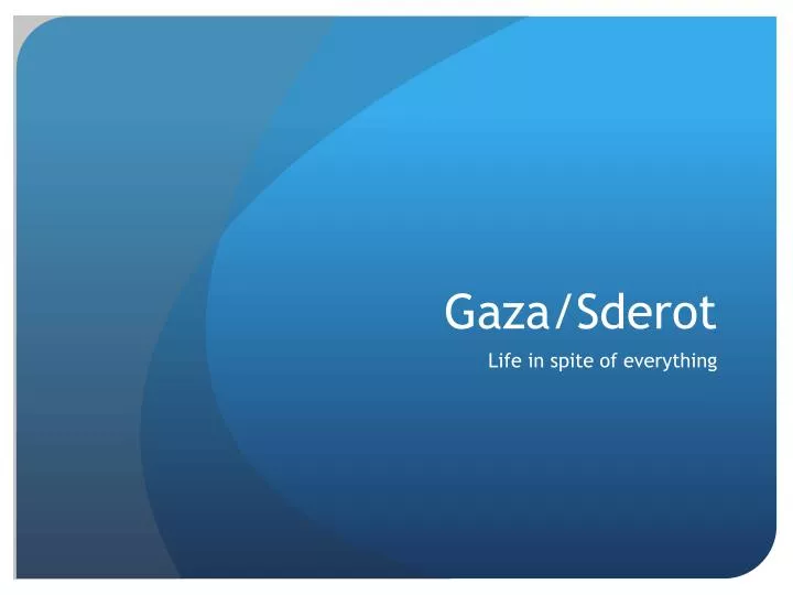 gaza sderot