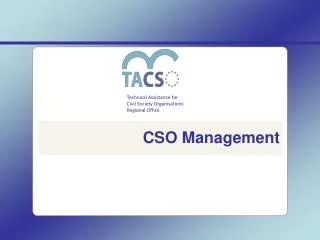 CSO Management