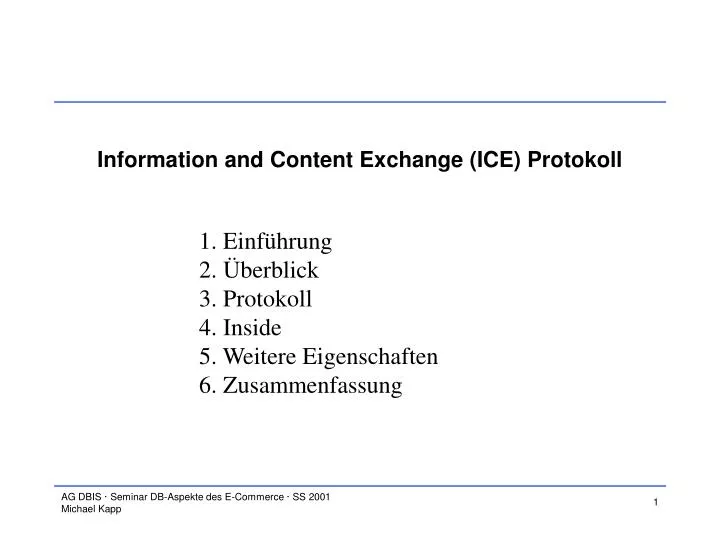information and content exchange ice protokoll