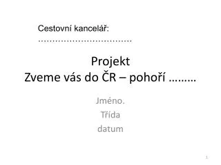 projekt zveme v s do r poho