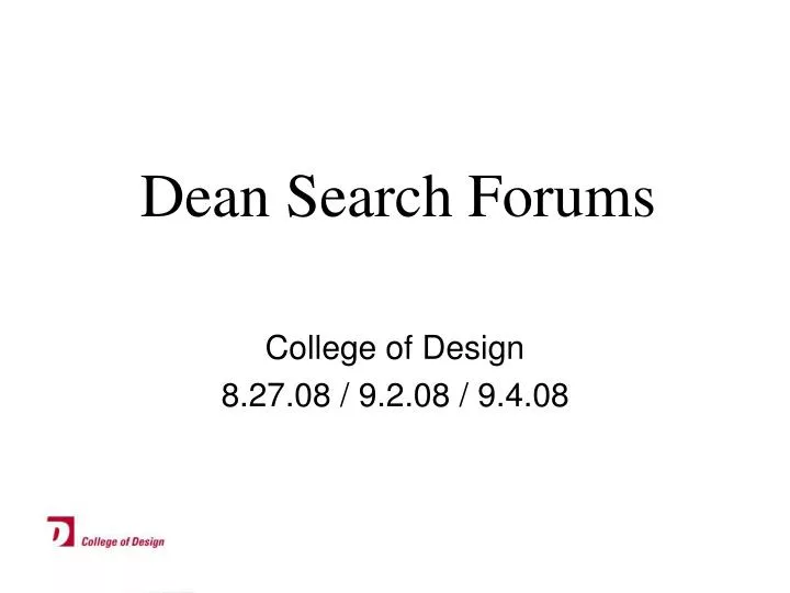 dean search forums