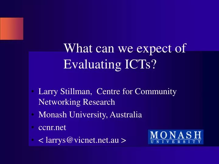 what can we expect of evaluating icts