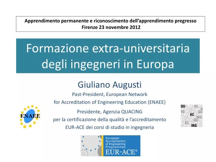 formazione extra universitaria degli ingegneri in europa