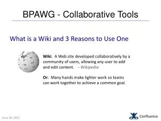 BPAWG - Collaborative Tools