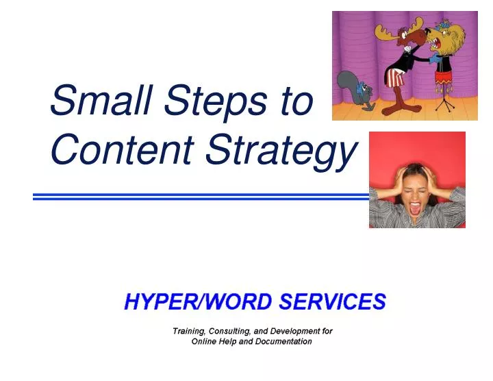 small steps to content strategy