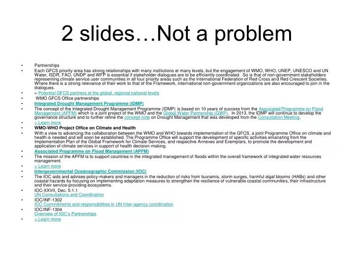 2 slides not a problem