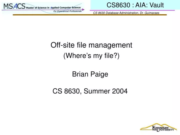 off site file management