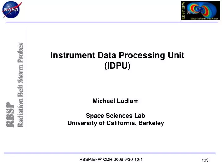 instrument data processing unit idpu