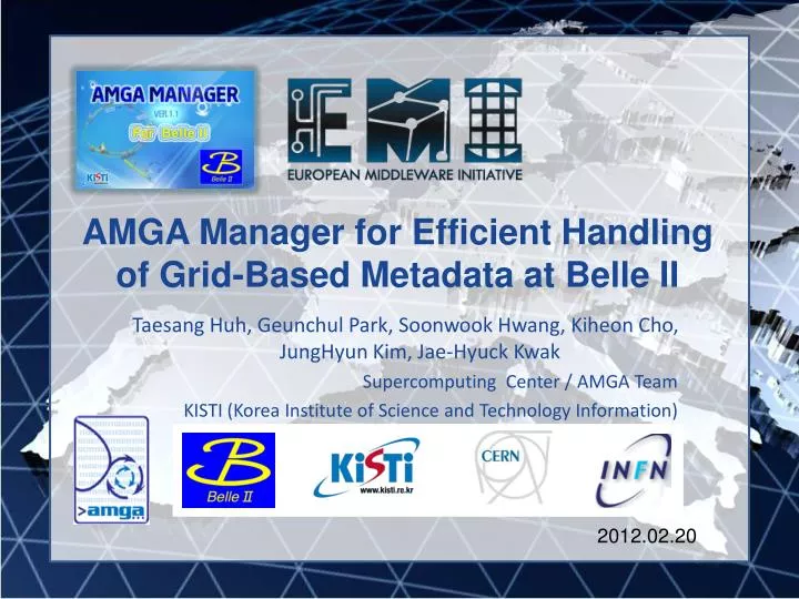 amga manager for efficient handling of grid based metadata at belle ii
