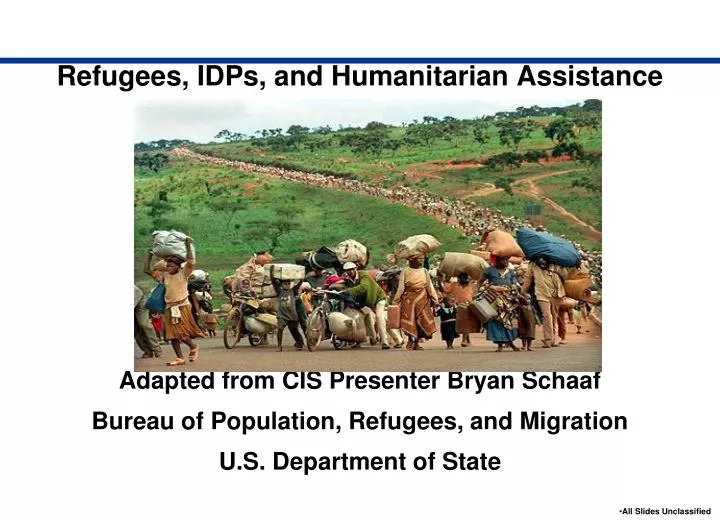 refugees idps and humanitarian assistance