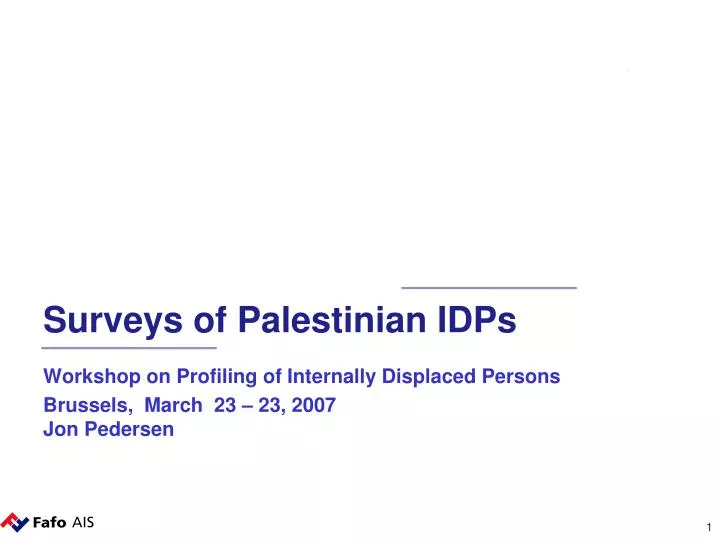 surveys of palestinian idps