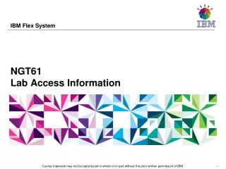 NGT61 Lab Access Information