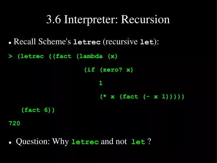 3 6 interpreter recursion