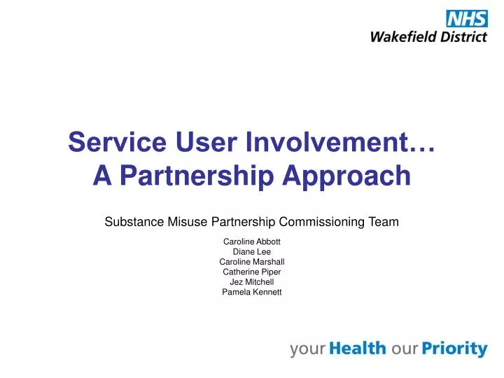 service user involvement a partnership approach