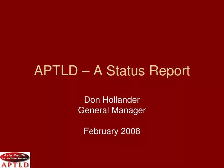 aptld a status report
