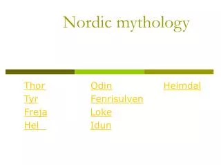 nordic mythology