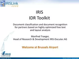 IRIS IDR Toolkit