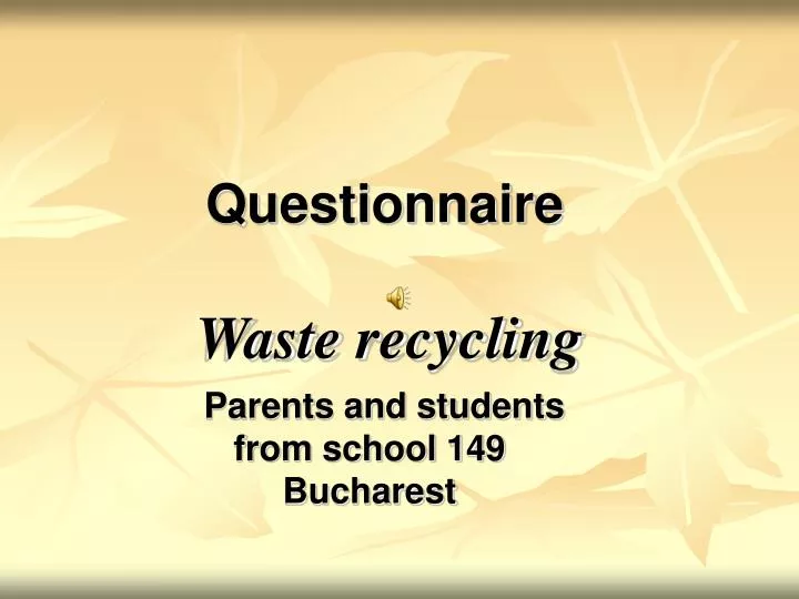 waste recycling