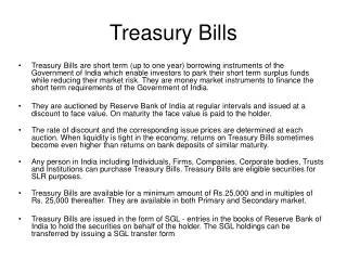 treasury bills