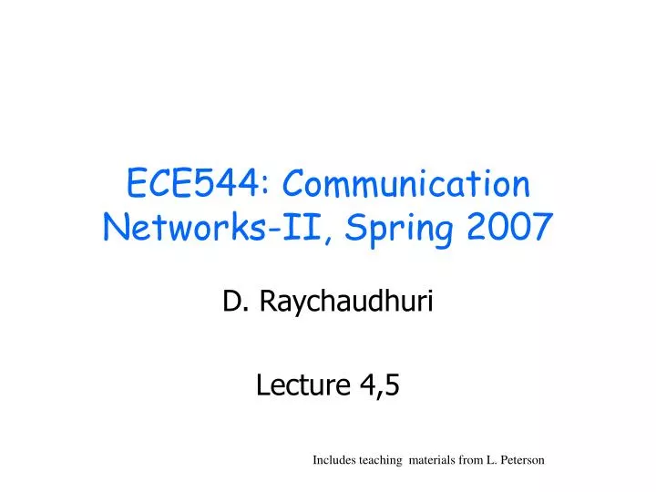 ece544 communication networks ii spring 2007