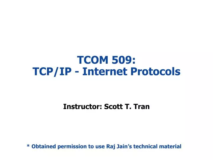 tcom 509 tcp ip internet protocols