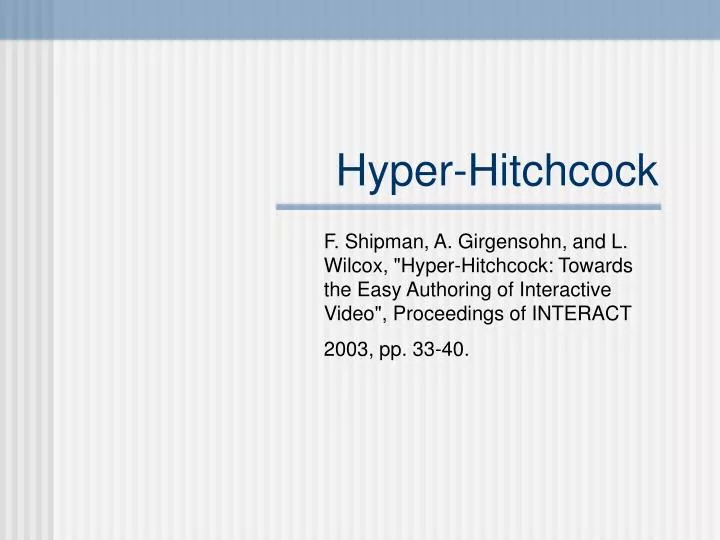 hyper hitchcock