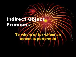 indirect object pronouns